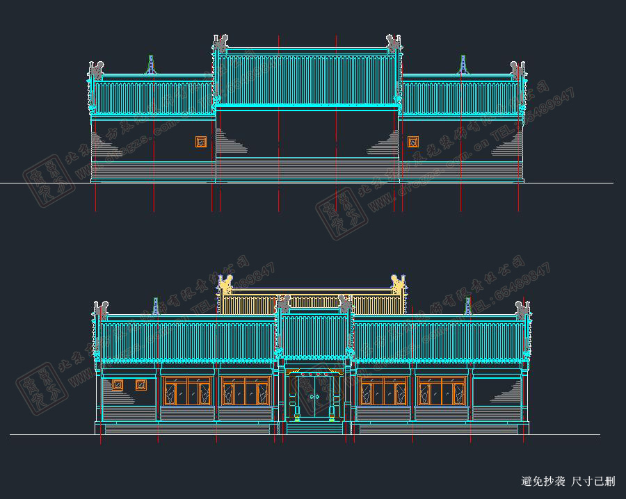農(nóng)村中式施工圖