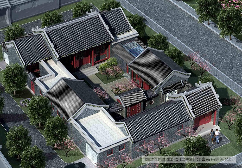 北京仿古中式建筑效果圖