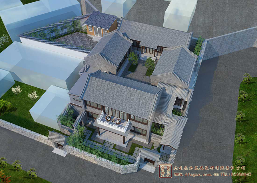 農(nóng)村四合院效果圖