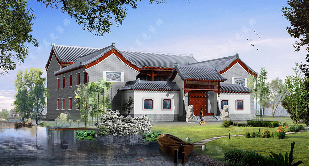 農(nóng)村中式會(huì)所施工圖